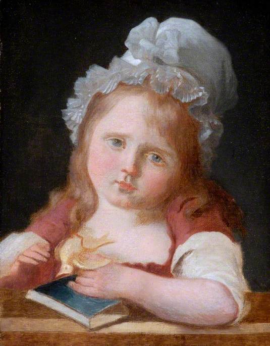 Mädchen mit einem toten Kanarienvogel - Jean-Baptiste Greuze