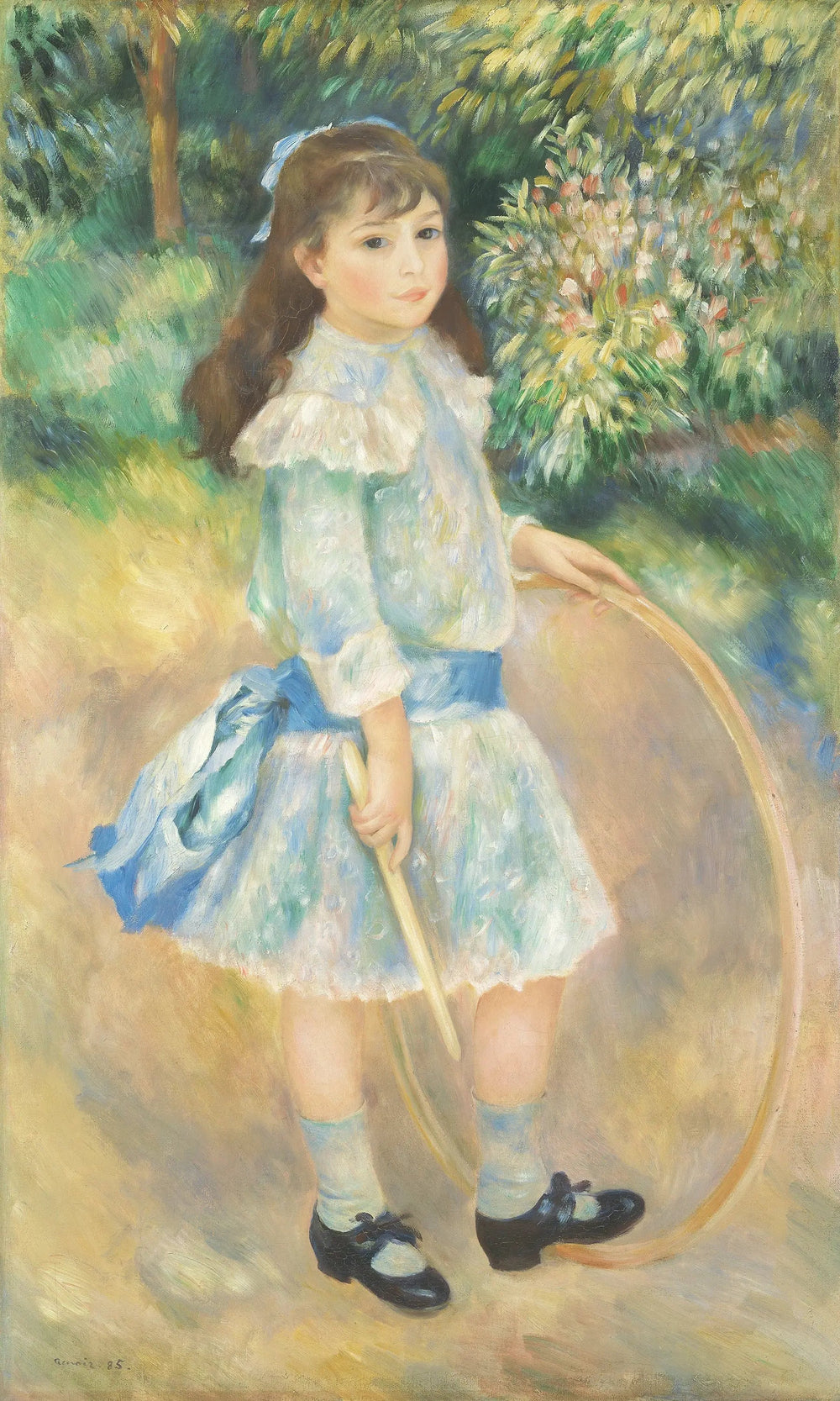 Fille avec un cerceau - Pierre-Auguste Renoir image 1 reproduction artisanale de tableau