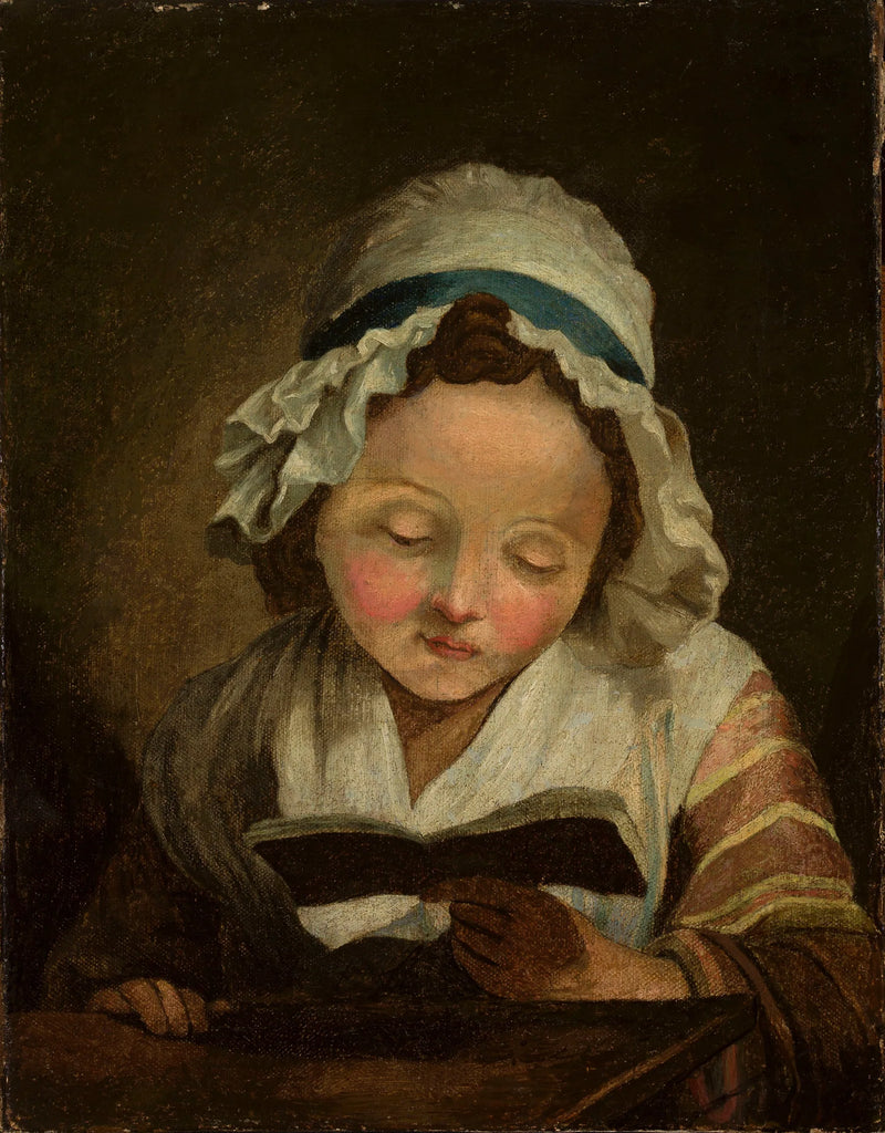 Mädchen mit einem Buch - Jean-Baptiste Greuze