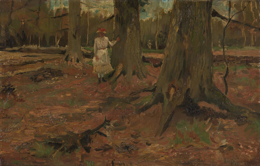 Mädchen in Weiß im Wald - Vincent van Gogh