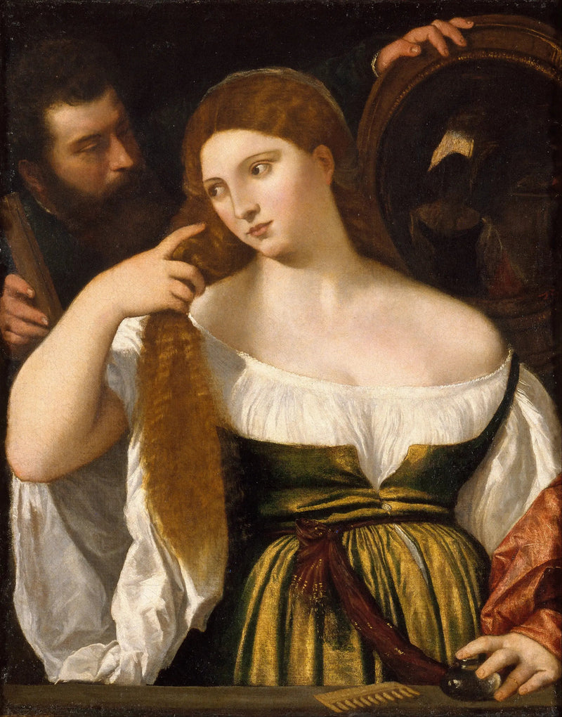 Mädchen vor dem Spiegel - Titian