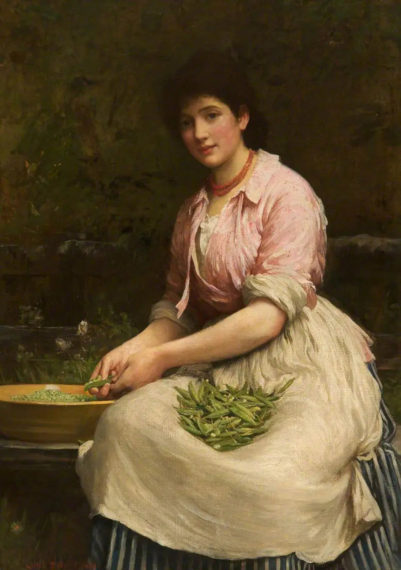 Mädchen, das Erbsen isst - Luke Fildes