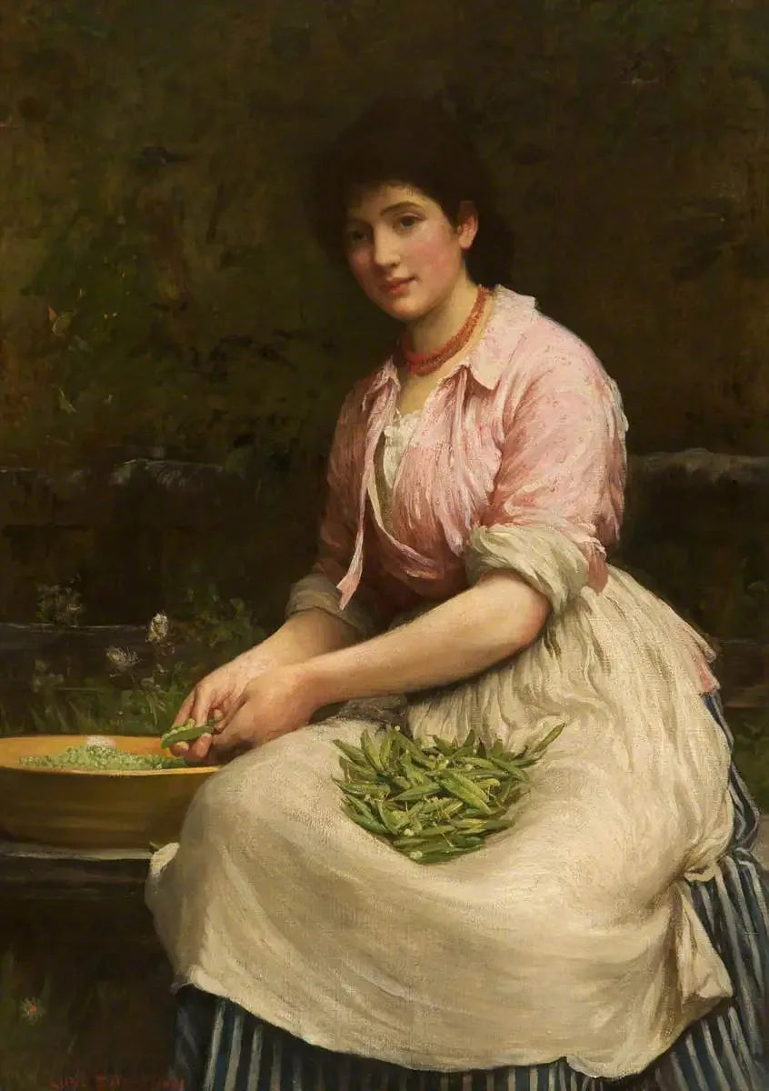 Mädchen, das Erbsen isst - Luke Fildes