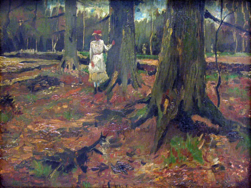 Mädchen in Weiß im Wald - Vincent van Gogh