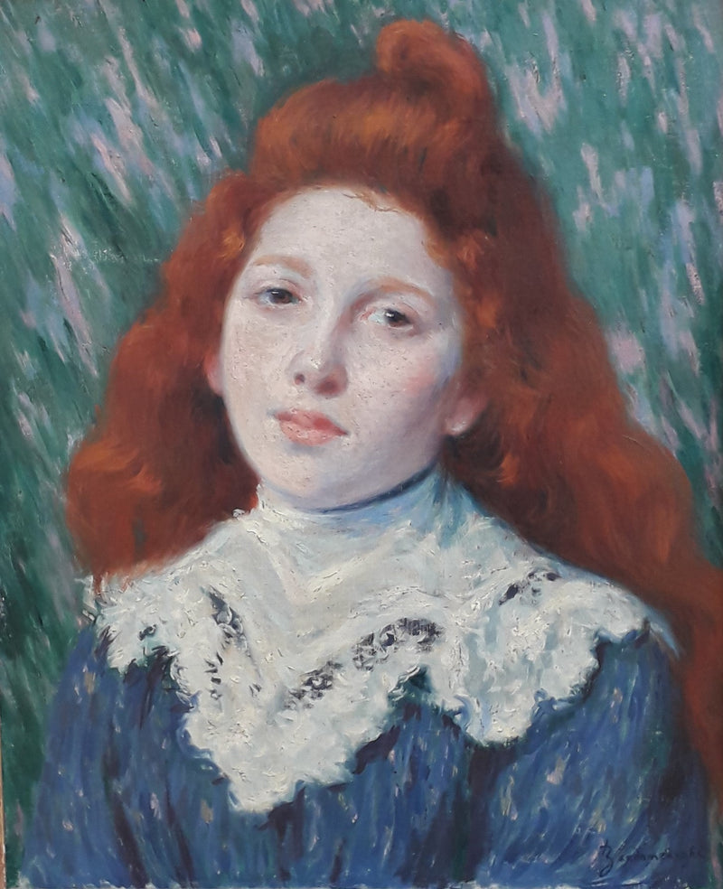 Mädchen in weißem Kleid - Federico Zandomeneghi