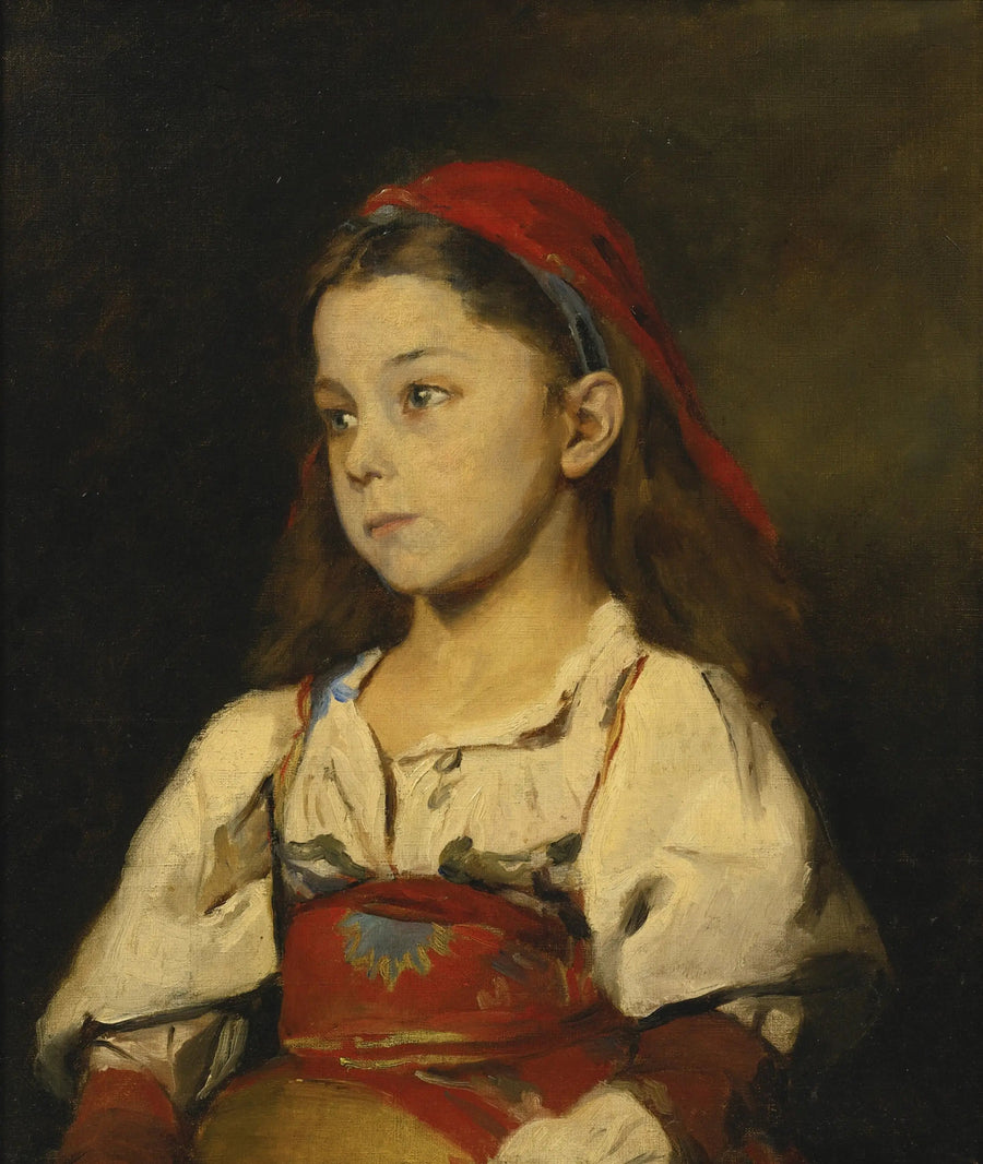 Mädchen in Ciociaro-Kostüm - William Merritt Chase