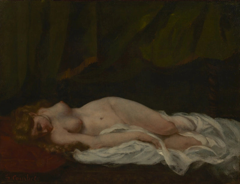 Schlafendes Mädchen - Gustave Courbet