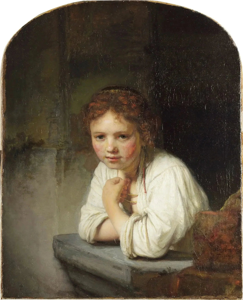 Mädchen am Fenster - Rembrandt