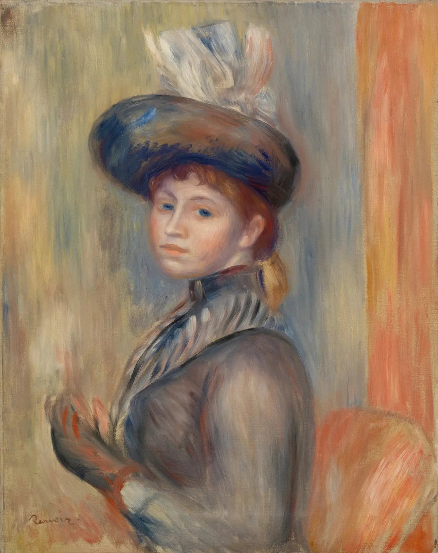 Mädchen in Grau-Blau - Pierre-Auguste Renoir
