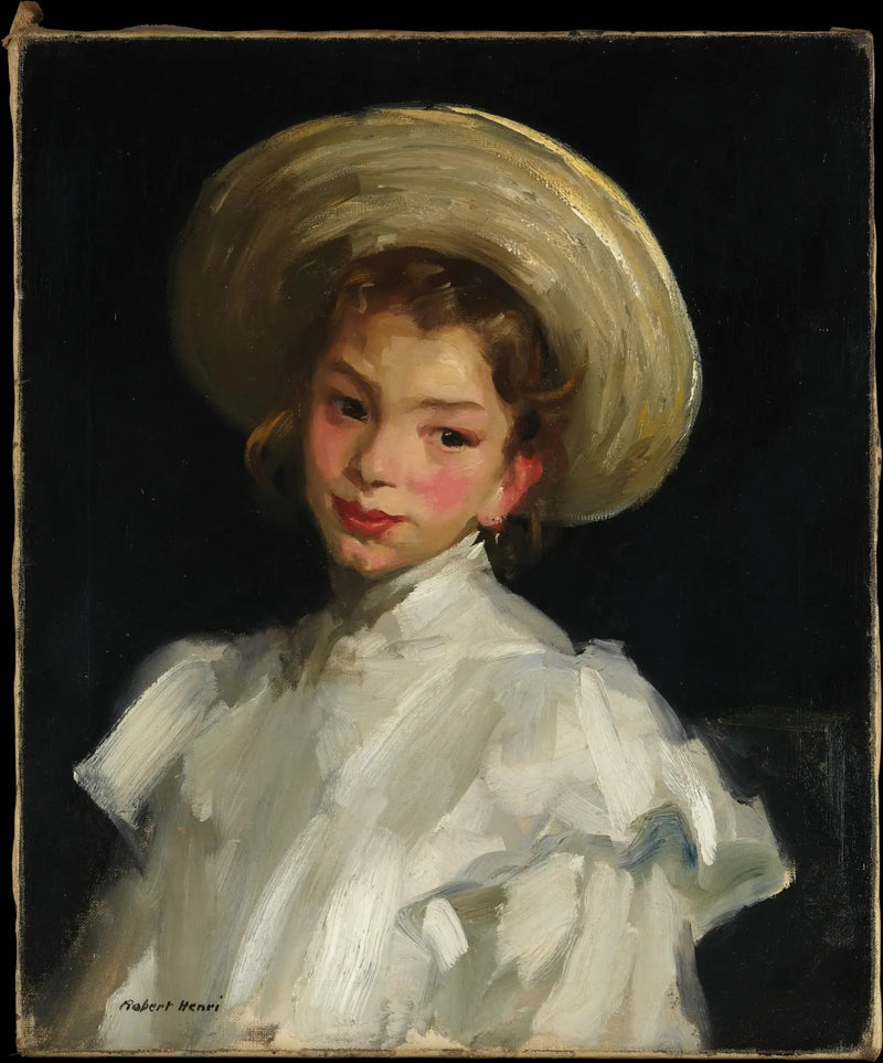 Holländisches Mädchen in Weiß - Robert Henri