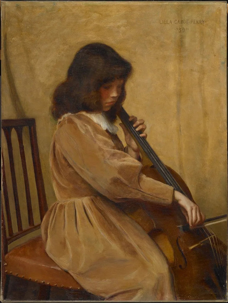Mädchen, das Cello spielt - Lilla Cabot Perry