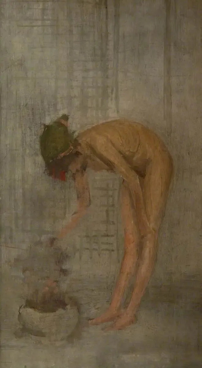 Nacktes Mädchen mit einer Schüssel - James Abbott McNeill Whistler