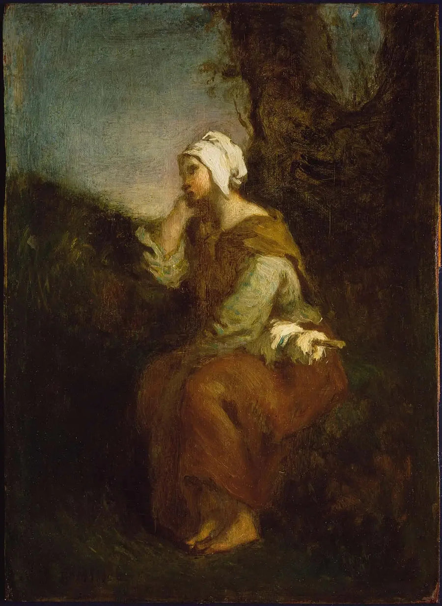 Ländliche Mädchen beim Träumen - Jean-François Millet