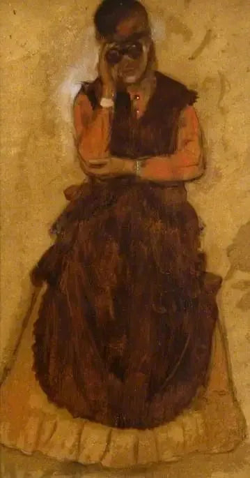 Mädchen, das durch ein Fernglas schaut - Edgar Degas