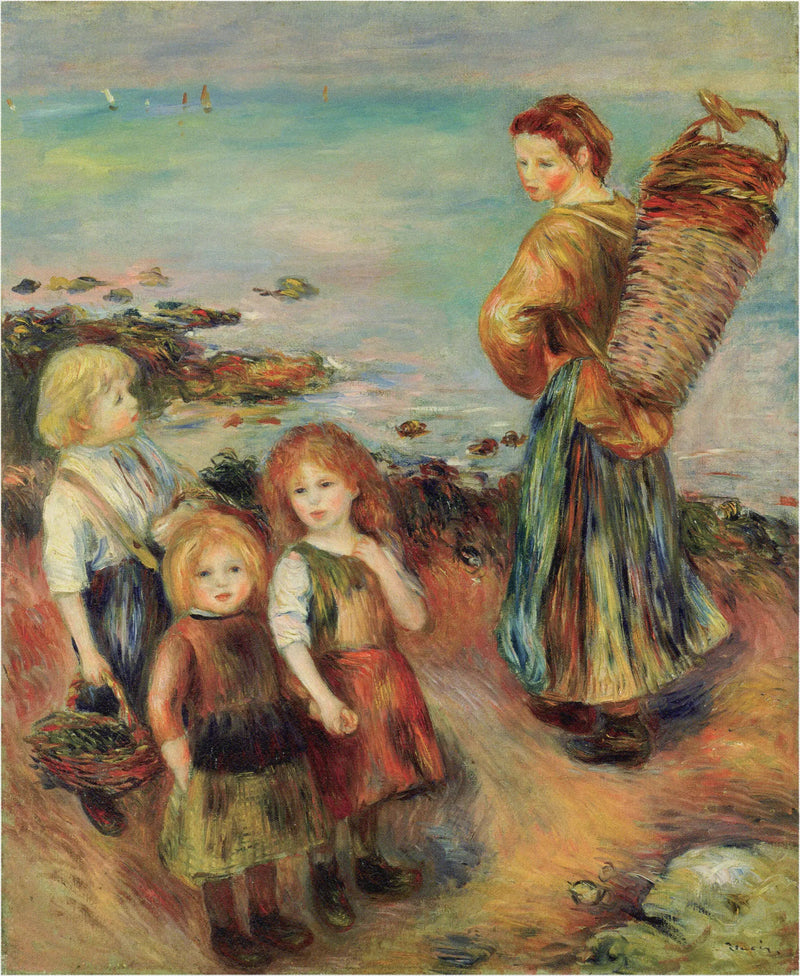 Mädchen beim Muschelsammeln - Pierre-Auguste Renoir