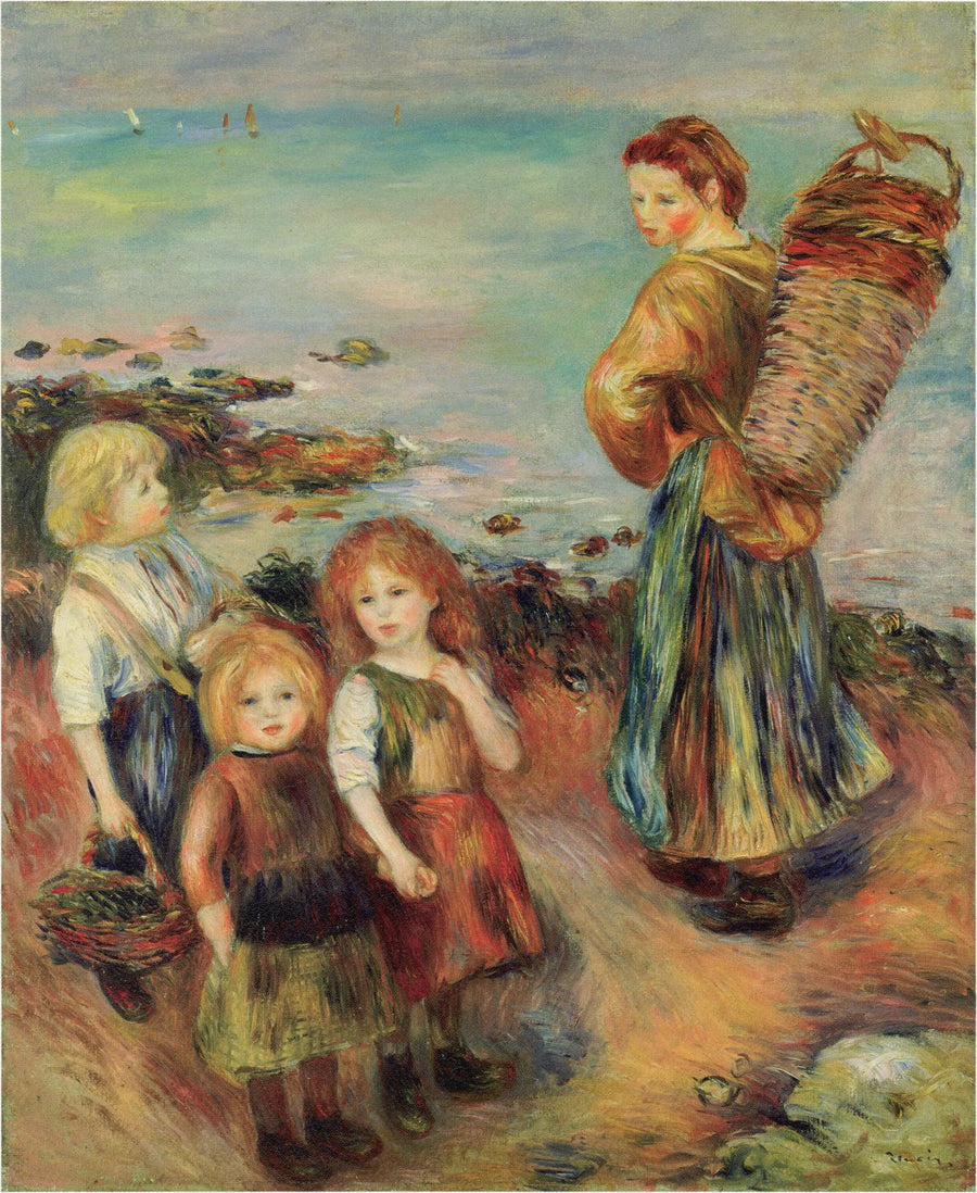Mädchen beim Muschelsammeln - Pierre-Auguste Renoir