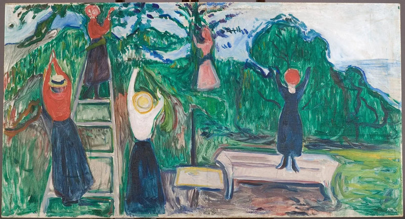 Mädchen, die Früchte pflücken (Friesische Linde) - Edvard Munch
