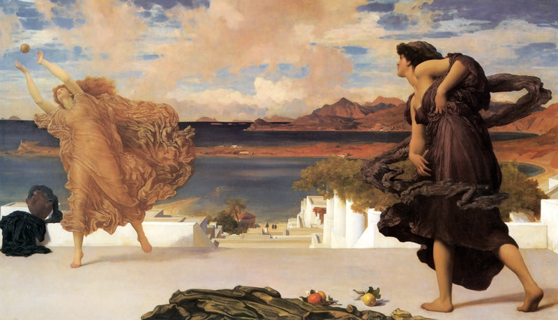 Griechische Mädchen, die Ball spielen - Frederic Leighton