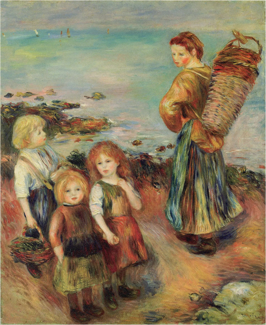 Mädchen beim Muschelsammeln - Pierre-Auguste Renoir
