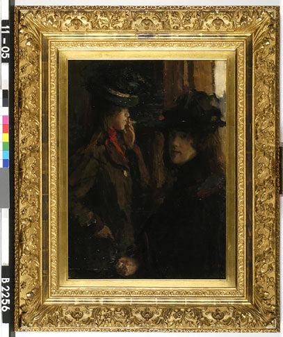 Filles qui fument des cigarettes - Isaac Israëls image 1 reproduction artisanale de tableau