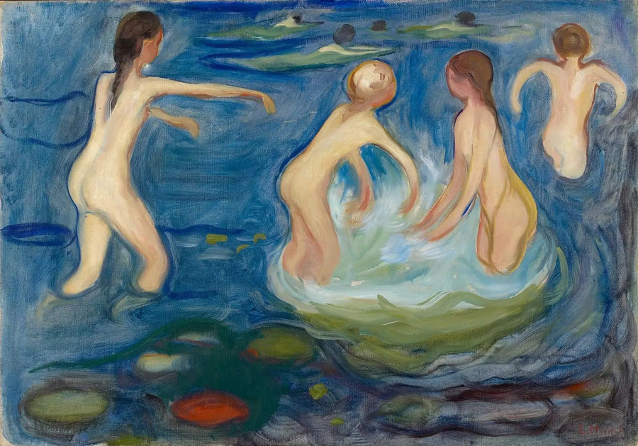 Mädchen beim Baden - Edvard Munch