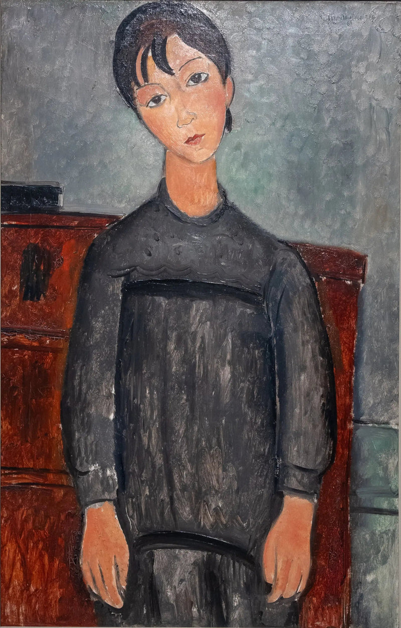 Mädchen im schwarzen Schürzenkleid - Amedeo Modigliani