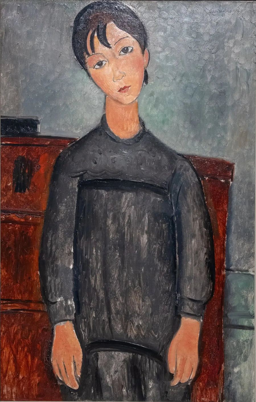 Mädchen im schwarzen Schürzenkleid - Amedeo Modigliani