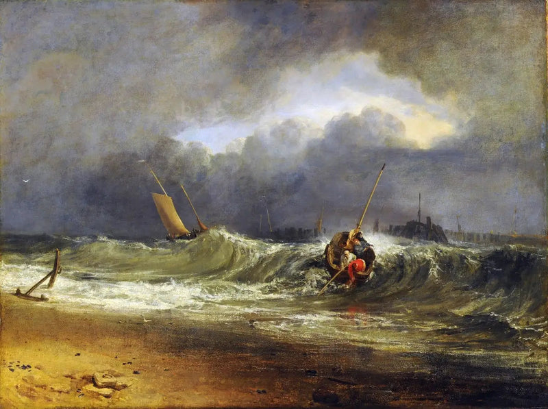 Fischer an einem Lee Shore bei stürmischem Wetter - J. M. W. Turner