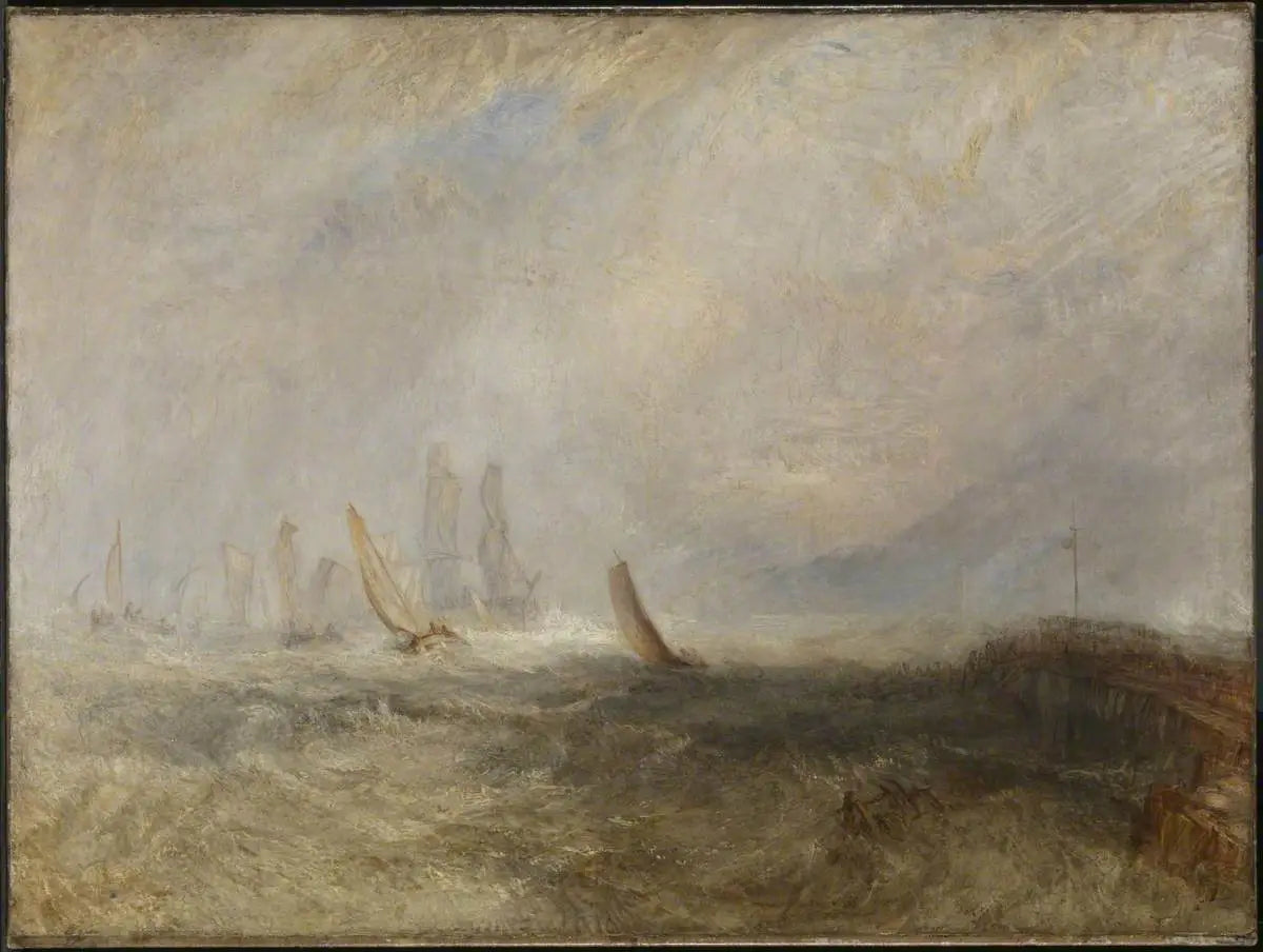 Fishing Boats Bringing a Disabled Ship into Port Ruysdael - J. M. W. Turner image 1 reproduction réalisée par Alpha Reproduction