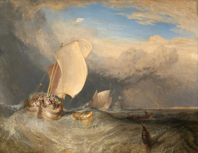 Fischerboote mit Händlern, die um Fische feilschen - J. M. W. Turner