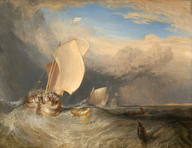 Fischerboote mit Händlern, die um Fische feilschen - J. M. W. Turner