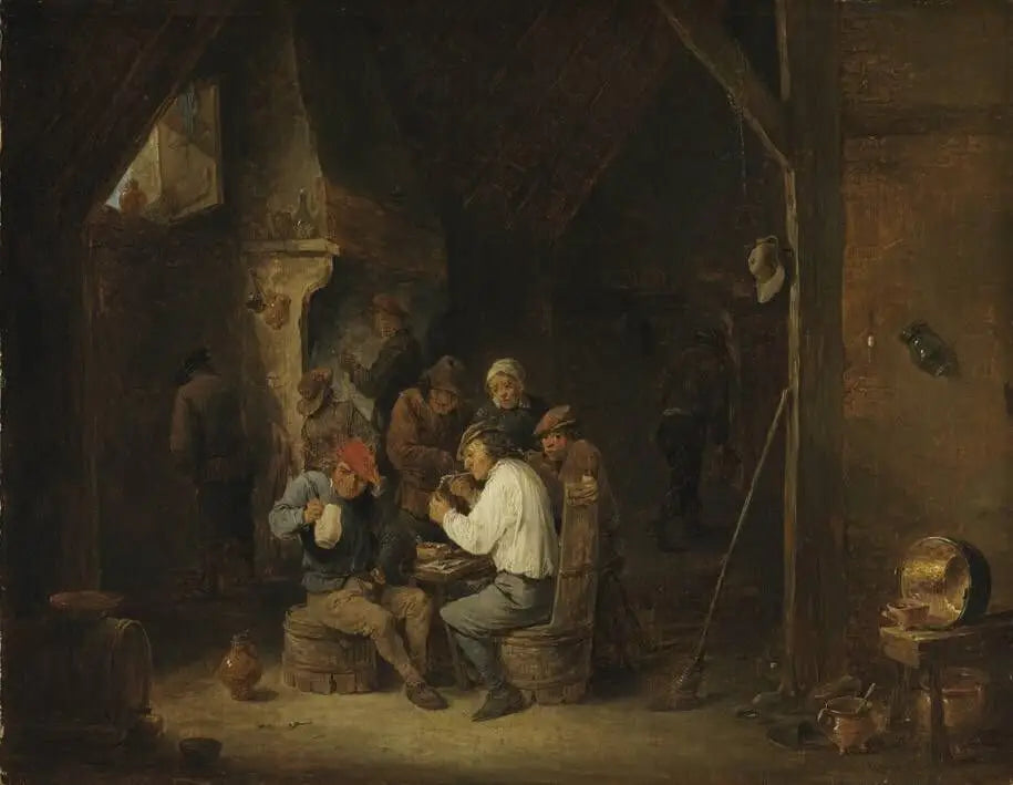 Flämische Dorfkneipe - David Teniers le Jeune image 1 reproduction de peinture à l’huile