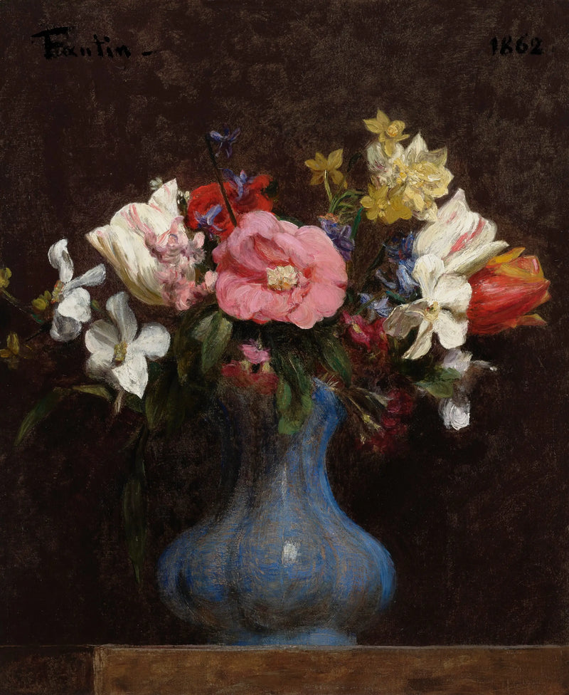 Blumen, Kamelien und Tulpen - Henri Fantin-Latour