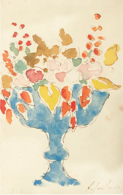 Blumen in einer blauen Vase - Alexej von Jawlensky