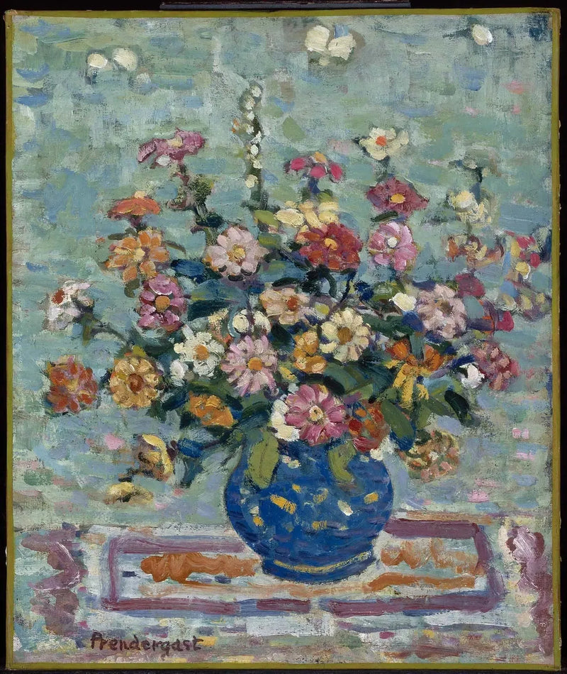 Blumen in einer blauen Vase - Maurice Prendergast