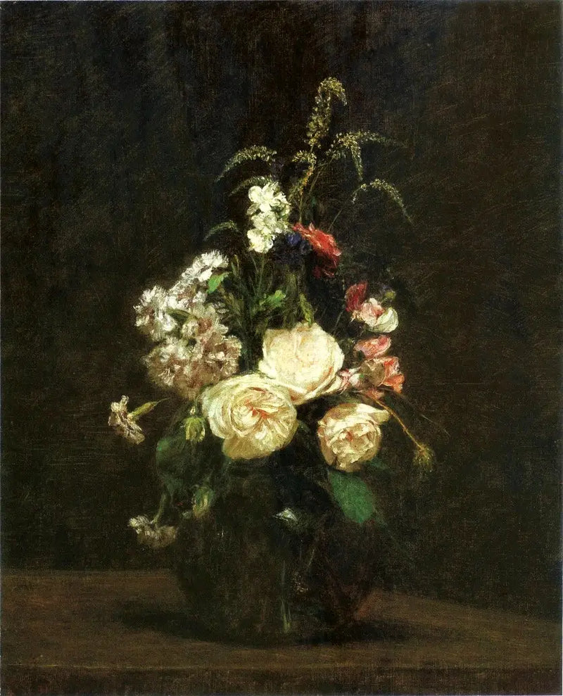 Blumen in einer Glasvase. - Henri Fantin-Latour