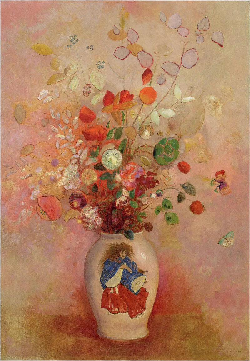 Blumen in einer japanischen Vase - Odilon Redon