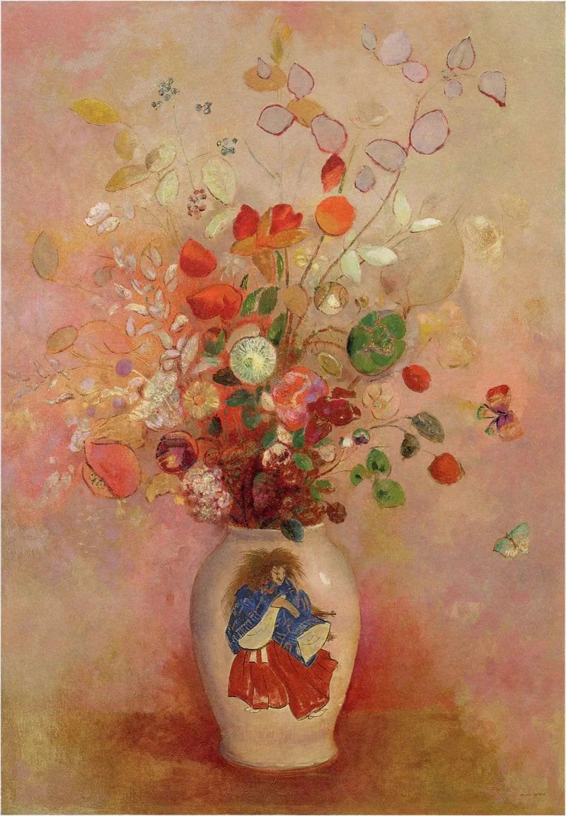 Blumen in einer japanischen Vase - Odilon Redon