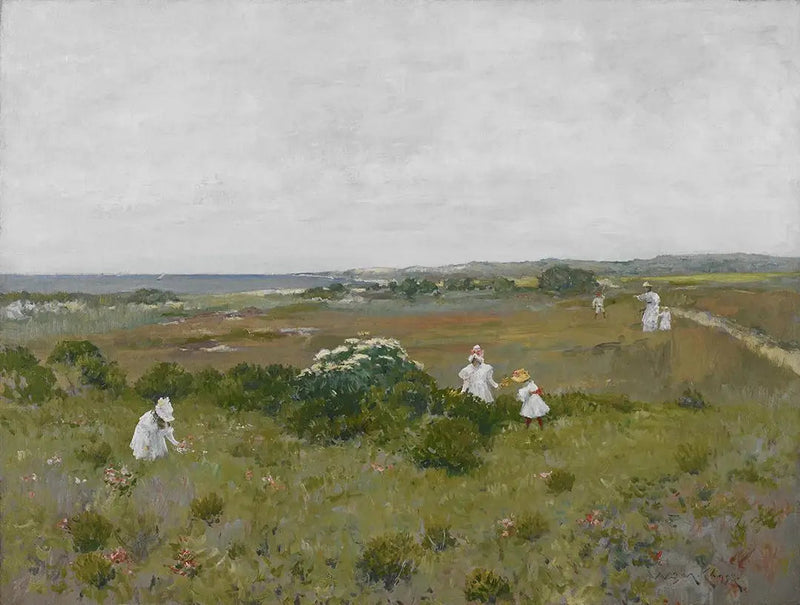 Blumen am Meeresufer - William Merritt Chase