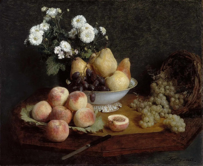 Blumen und Früchte auf einem Tisch - Henri Fantin-Latour