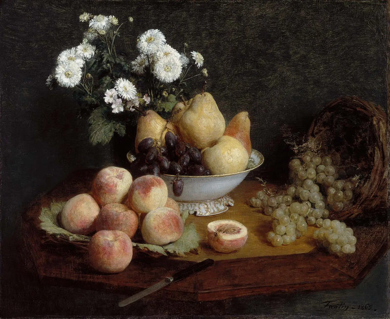 Blumen und Früchte auf einem Tisch - Henri Fantin-Latour