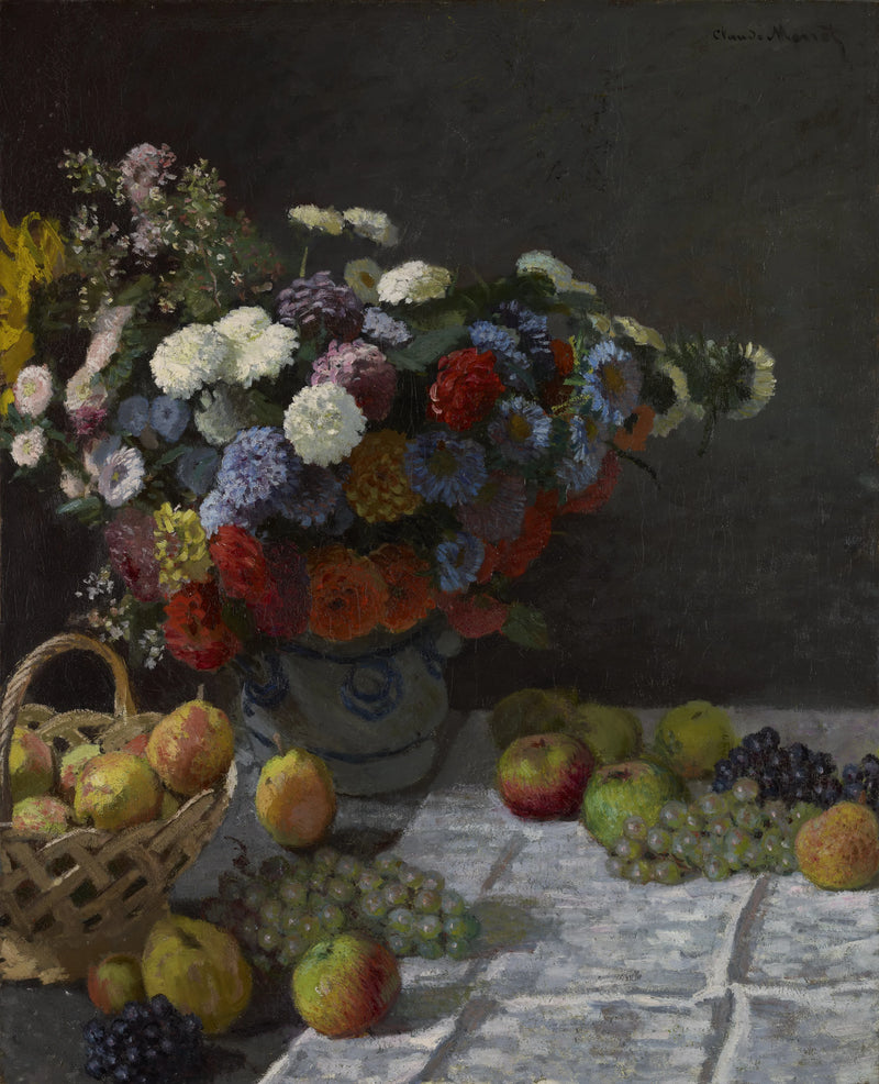 Das Leben mit Blumen und Früchten - Claude Monet