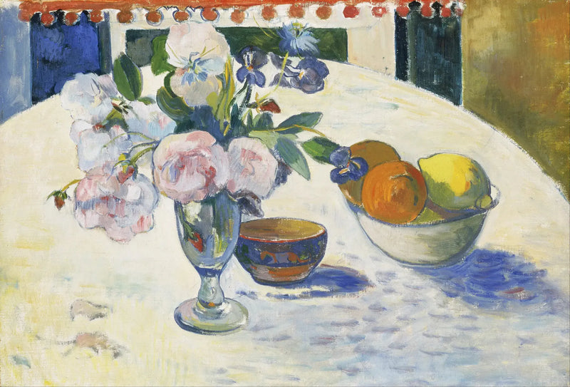 Blumen. Blaue Iris, Orangen und Zitrone - Paul Gauguin