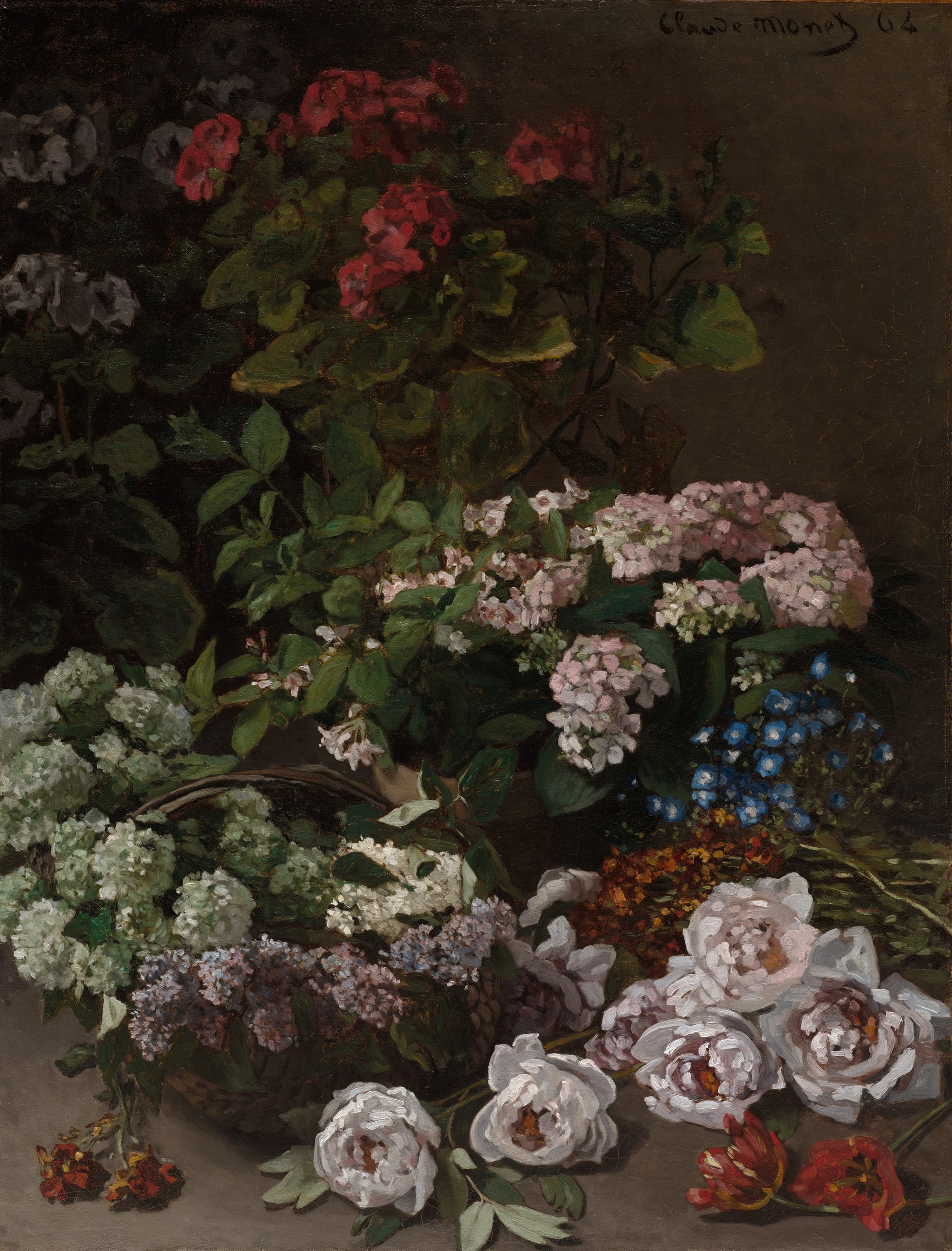 Fleurs de printemps W20 par Claude Monet, 1864, Cleveland Museum of Art