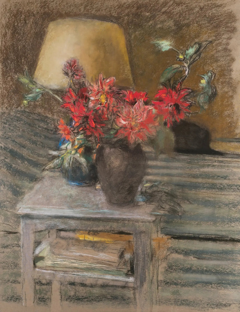 Blumen auf einem Tisch - Édouard Vuillard
