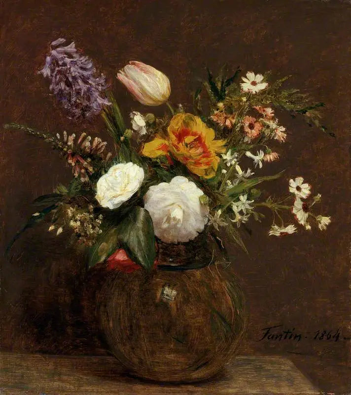 Blumen : Tulpen, Kamelien und Hyazinthen - Henri Fantin-Latour