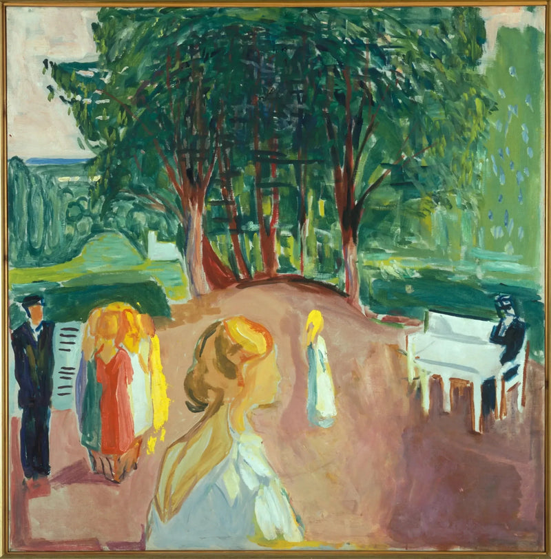 Flirt im Park - Edvard Munch