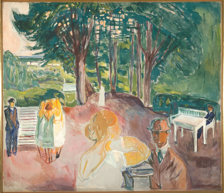Flirt im Park - Edvard Munch