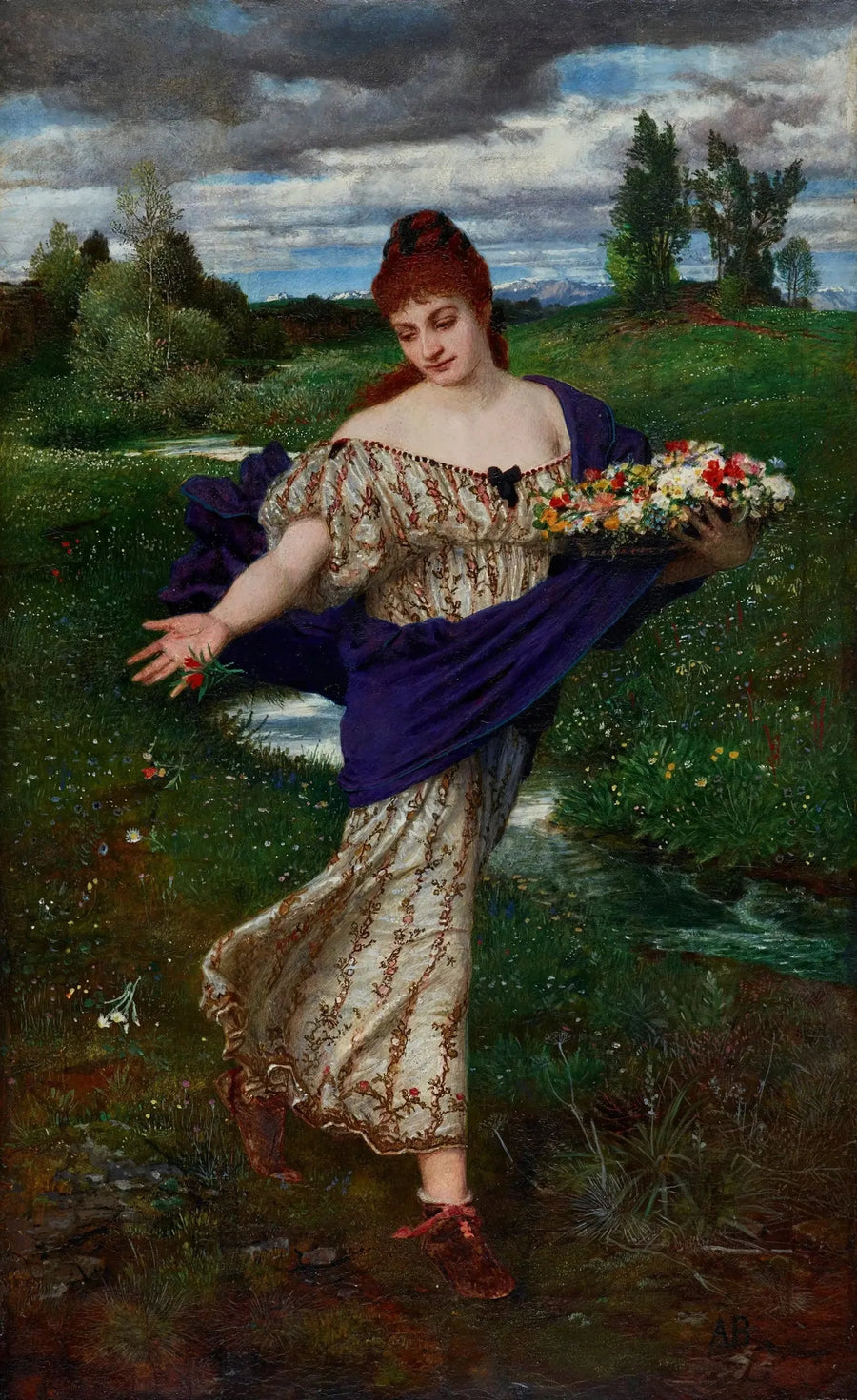 Blumen, verstreute Blumen - Arnold Böcklin