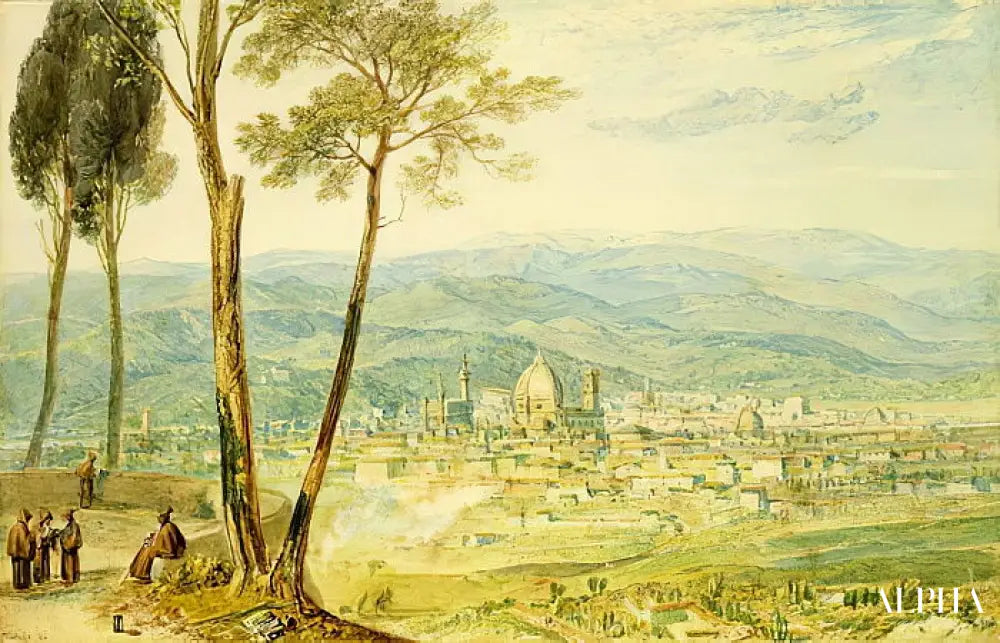 Florence depuis la route de Fiesole - William Turner - Reproductions de tableaux et peintures haut de gamme